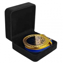 Коробочка для медали бархатная 90 мм черная